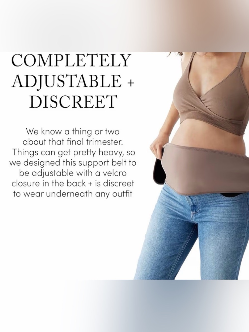 Ingrid + Isabel Maternity Support Belt size L/XL Taupe NWT (B191)